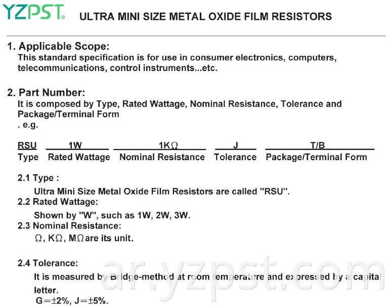 Metal Oxide Film Resistor